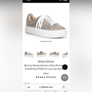 Betsy Johnson Rhinestone sneakers